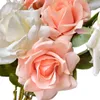 Couronnes De Fleurs Décoratives 10pcs Faux Rose Fleur Branche Soie Artificielle Tête Unique Tiges Pour Centres De Mariage Floral DecorationDecor