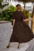 Vestidos de talla grande para mujer, vestido Midi con estampado Floral a la moda para mujer, ropa informal de gran tamaño 4XLPlus 2022
