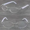 Conjunto de diamantes sem aro de luxo Metal Removível Frames Redonda Eyewear Prancha Homens ópticos Mulheres 18k Óculos de Ouro Moda de Alta Qualidade Óculos Quadro Quadro: 57