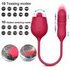 Nxy Vibrators 2022 Новая роза для женщин с языком, облизывая тянущие G-Spot Вибратор женского фаллоимитатора Секс-игрушки для взрослых 18 0407
