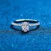 Özel 1 Karat Oval Nişan Yüzüğü Sterling Gümüş Rhodyum Kaplamalı Oval Yumurta Sole Diamond Ring Düğün Bandı Kadınlar 2208138435477