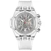 Montre-bracelets Top Brand Full Transparent Watch Luxury Mens Fashion Sports Military Reloj Creative Men Women Chronograph Quartz Watc7199839