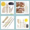 Craft Tools Art Crafts Gifts Home Garden 8pcs/Set herbruikbaar DIY Y Tool Kit Handwerk Klei Scpture Ceramics Molten Ding door Sea RRB14571 DR DR