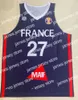 Basketball Jerseys Rudy Gobert 27 Nicolas Batum National Team Jerseys China print CUSTOM any name number 4XL 5xl 6XL jersey