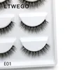 Ltwego 5 par fluffy faux mink ögonfransar naturliga långa falska ögonfransförlängning handgjorda volym 3d fransar makeup cils cilios 220524