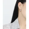Studgeometrische hartvormige 925 Sterling zilveren oorbellen voor vrouwen 2022 Trend Hypoallergene oordingen Koreaanse sieraden Verklaring Stuiging ODET22 FAR