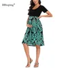 Pregnancy Clothes Maternity Dress Mama Floral Short Sleeve Casual Maternity Dresses Fit Comfortable Soft Pregnant Baby Shower G220309