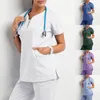 002 Healthca Protective Appal Workswear Women Health Femme Beauty Salon Vêtements Scrubs Trop