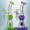 Green Heady Glass Bongs Pyramid Design Mini Dab Rig Showerhead Perc Short Neck Mouthpiece Strong Hits Smooth Pulls 8 Tall For Concentrates Oils With Bowl