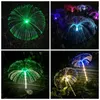 Solar Lawn Jellyfish Lamp Färgglada Fiber Optic Garden Lights Waterproof Outdoor Courtyard Landscape Decorative Light