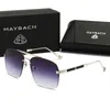 Designer-Pilot-Sonnenbrille für Herren und Damen, Metallrahmenfarbe und Verlaufsglaslinse, 58 mm, mit Box