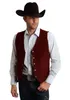 Men's Vest Cow Leather Western Denim Suit Vest Steampunk Style Waistcoat Summer Party S-XXXL 220725