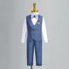 Gilet formale per bambini Completo da uomo Matrimonio estivo Primo compleanno per bambini Costume da esibizione per pianoforte Gilet per bambini Pantaloncini Vestiti 220620