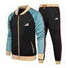 Mens Sportswear Spring Autumn 2 Piece Set Sports Suft Jacket Pants Sweatsuit Manlig tryckkläder Män Tracksuit Size S5XL 220804