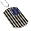 Drapeau américain pendentifs collier fournitures de fête en alliage de Zinc Hiphop USA symbole pour hommes bijoux colliers sxaug02