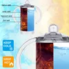 12 OZ Sublimation Blank Straight Sippy Cup Tasses isolées en acier inoxydable Blanks Gobelet sous vide à double paroi pour les tout-petits avec DEUX COUVERCLES