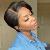 Short Pixie Cut Wig Lace Front Human Hair Wigs 200 Density Bob Straight Wigs For Black/White Women Daily Wear