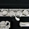 104 FLUTE C Tune Nickel Silver Stated 16 zamkniętych otworów Profesjonalny instrument muzyczny z obudową