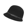 Winter Autumn Ladie Girls Vintage Wool Chain Formal Hat Felt Bowler Fes Cap For Woman 220617