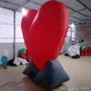 Personalisiertes, individuelles, riesiges aufblasbares rotes Herz mit schwarzer Basis für Valentinstag/Party-Dekoration, hergestellt von Ace Air Art