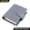 Moterm Regular Series Pocket Size Rings Planner Genuine Croc Grain Cowhide A7 Notebook Agenda Organizer Journey Diary Sketchbook 26082938
