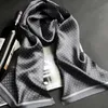 Men's 100% Silk Scarf Long Neckerchief Double Sides Silky Grey 160*28cm