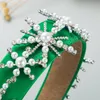 Elegant Imitation Pearl Starfish Shape Headband for Woman Vintage Sparkly Rhinestone Hairband Female Party Headpieces