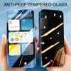 Lazy Operation One Button Install Tempered Glass Phone Screen Protector for iPhone14 12 13 Pro Max 11 XS XR Protect Privacy Anti-peeping Full Coverage Glossy Washable