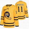 SJSJ98 Quinnipiac Bobcats NCAA College Hockey Jersey 1 Yaniv Perets 4 Connor Clifton 6 Devon Toews 20 Matthew PECA 10 Ethan de Jong 11 Wyatt