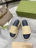 2022Designer Woody Canvas Slippers Summer Sandals Slippers Beach Slippers Indoor Shoes Designer عبر المنسوج