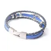 Multilayer Dichroic Leather Skull Accessories Men's Bracelet Stainless Steel Leather Bangle For Special Present BC001