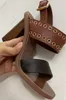 Women Star Trail Sandal Studs Adjustable Buckle Strap Summer Designer Passenger Sandal Treaded Rubber Outsole