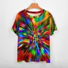 Women's Plus Size T-Shirt Rainbow T-Shirts Tie-Dye Print Cute Short Sleeve Vintage Tee Shirt 7XL 8XL Beach Graphic ClothingWomen's WomenWome