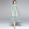 Damenspitzenkleid Langarm Boutique Rüschen Kleid 2022 Sommer Herbst Midi Kleider High-End-Adeldamenkleid-Abschlussballkleider