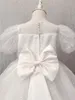 Vestido de casamento infantil personalizado com cocar vestidos moda infantil festa arco roupas de alta qualidade h