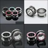 Body Arts Tattoos Art Health Beauty Ply Style Ear Plugs Tunnels Fashionable Cz Expander Stainless Steel Piercing J Dh9Bl
