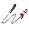 Butt plug Metal bell traction rope butt Mens sex toys Lesbian anal set 220530