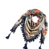 Boho mouchoirs coton carré grande grande plage bohème écharpe hiver foulards femme enveloppement rétro femme 115 cm Foulard Floral