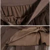 Tigena Fashion Ruffles Tutu Tulle Skirt Kvinnor Koreansk Casual Solid En Linje Hög Waist Pläterad Midi Long Kvinna Grön Rosa 220322