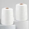 İp fabrikası% 100 polyester iplik çiğ beyaz iplik dikiş ipliği için