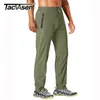 Мужские брюки Tacvasen Outdoor Мужчины быстро сухой прямой поход эластичный легкий йога фитнес -упражнения.