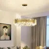 Kroonluchters roestvrij staal K9 Crystal voor dineren woonkamer keuken hangende lamp moderne woning decor hanglampen goud licht in