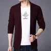 Marchio di moda magliette da uomo cardigan coreano trend street wear top cool slim fit manica lunga maglietta uomo abbigliamento 201116