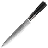 Damascus Steel Slicing Chef Knife Paring Fruit Meat Fish Vegetable Kitchen Cutting knife Wood Handle Cooking Tool