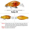 200pcs/lot 9 Colors ABS Plastic Crankbait Fishing Lure 4.5cm/4g Artificial Print Hard Bait 10# 2 Hook Tackle K1623