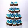 Autres fournitures de fête de fête acrylique Cupcake Stand Dessert Stands tour détachable rond affichage pour mariage anniversaire
