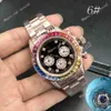 Mans Watch Diamond Luxury Watches the Rainbow Sugar 40mm 2813 스테인리스 스틸 자동 스포츠 손목 시계 없음 크로노 그래프