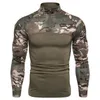 Mode heren Top Tactische Camouflage Atletische T-shirts Mannen met lange mouwen Militaire Combat Shirt Legerkleding 220712