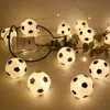 Strings Soccer Balls String Lights 10/20LED Football Garland USB/Battery Bar Club Party Decor Light World Cup Fans SuppliesLED LED