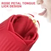 Vasana Rose Tongue Licking Vibratore Clitoride Capezzolo G spot Teaser 2 Motori Ricaricabile Spinta Vibrante Uovo Vibatore Giocattolo